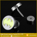 Customized Glow In The Dark Surgical Stainless Steel Fake Plugs Tunnel Earrings